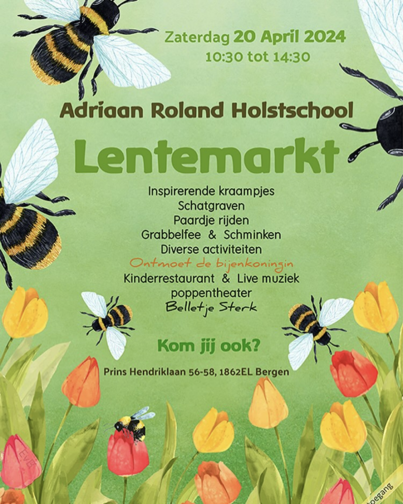 Lentemarkt – Adriaan Roland Holstschool – Bergen