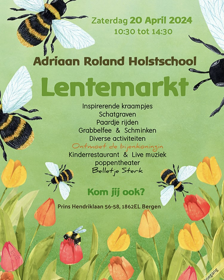 Lentemarkt – Adriaan Roland Holstschool – Bergen